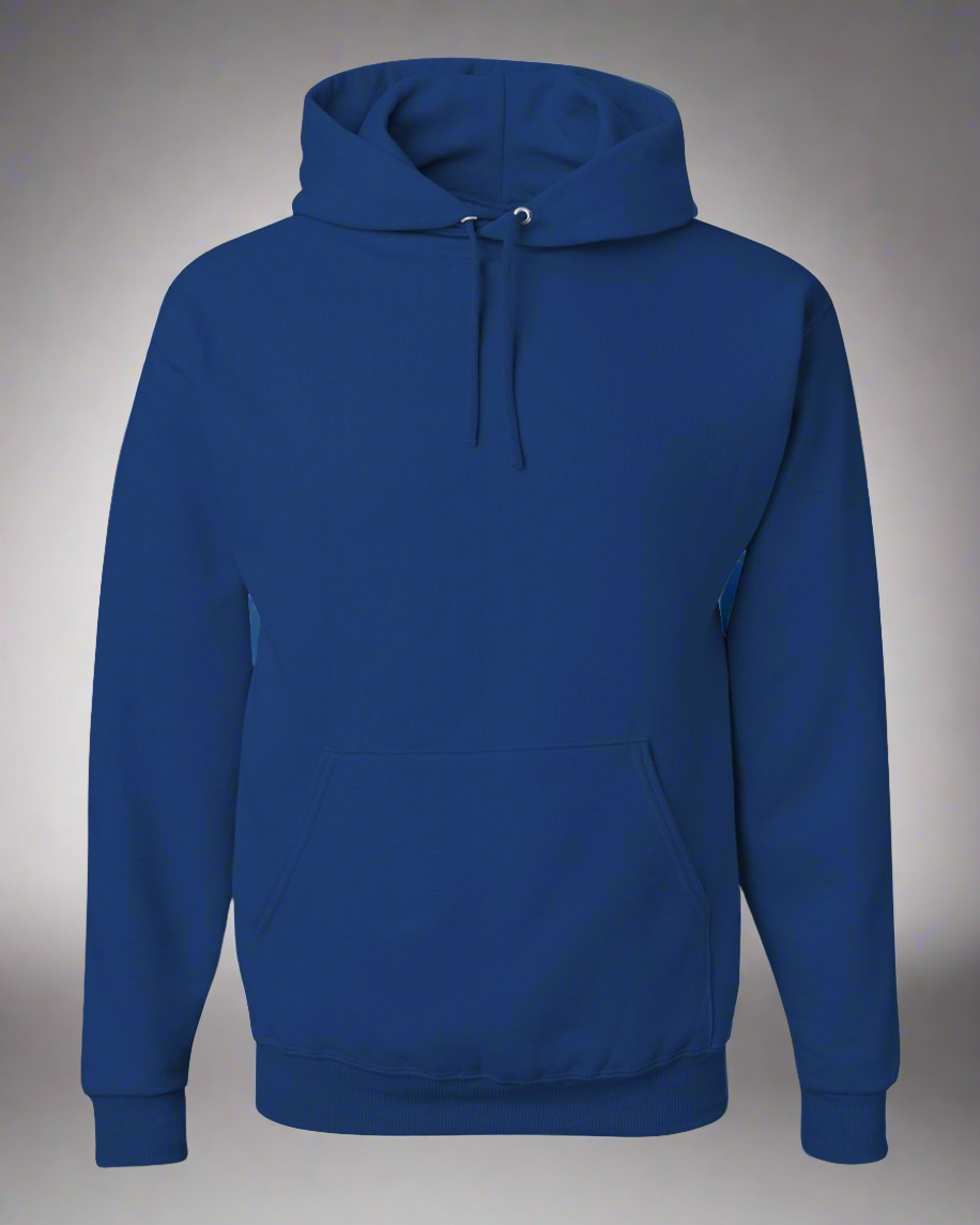 Customizable Royal Blue Hooded Sweatshirt