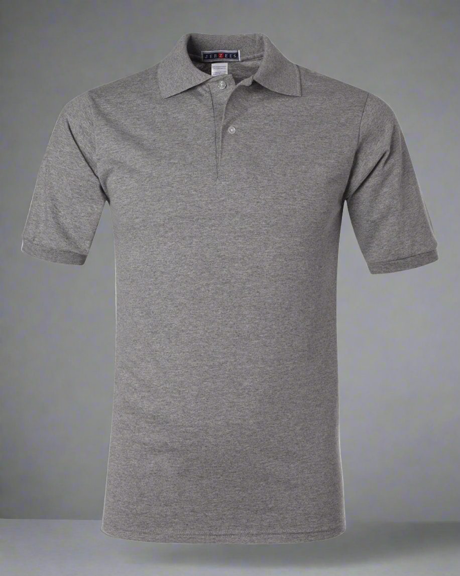 Customizable Oxford Gray Polo Shirt