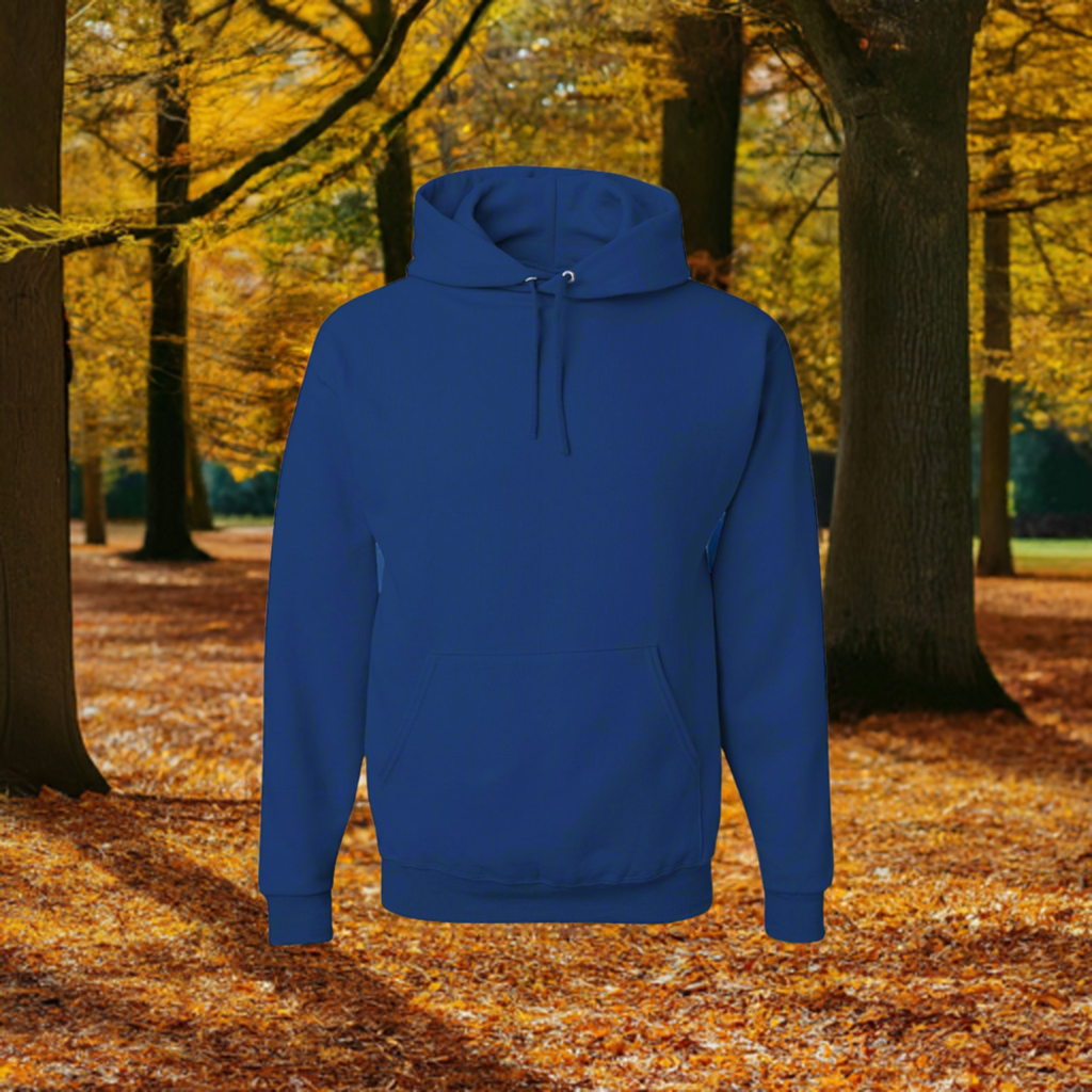 Customizable Royal Blue Hooded Sweatshirt