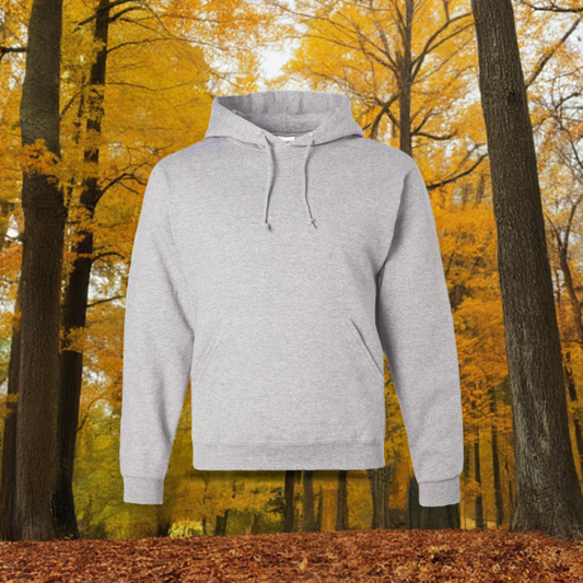 Customizable Ash Hooded Sweatshirt