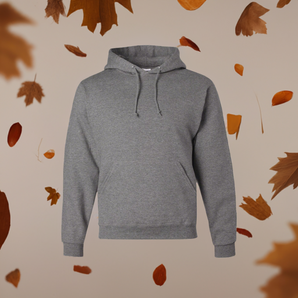 Customizable Oxford Gray Hooded Sweatshirt