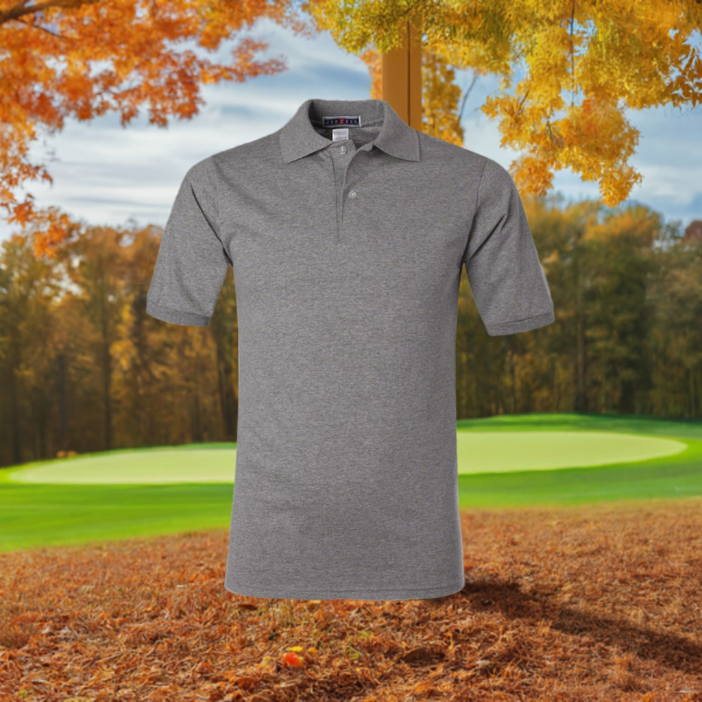 Customizable Oxford Gray Polo Shirt